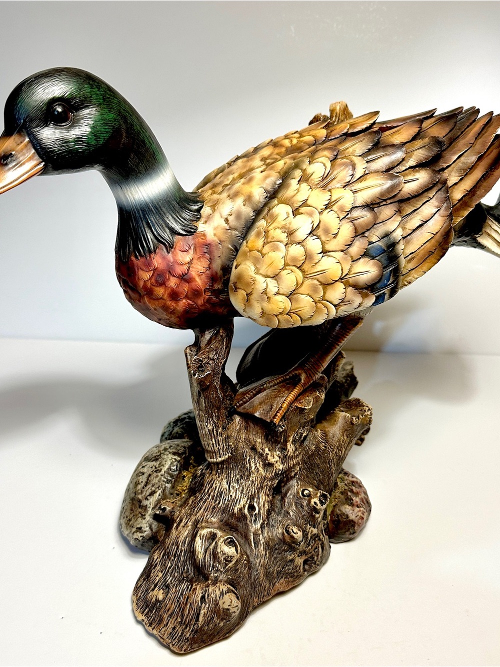 Hand Painted Male Mallard Duck Figurine